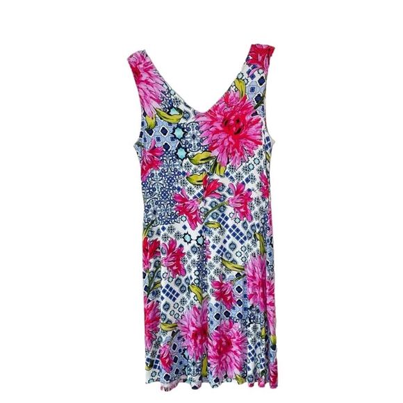 Ronni Nicole Floral Summer Poly Spandex Fit and Flair Dress Medium #RR - Picture 1 of 6